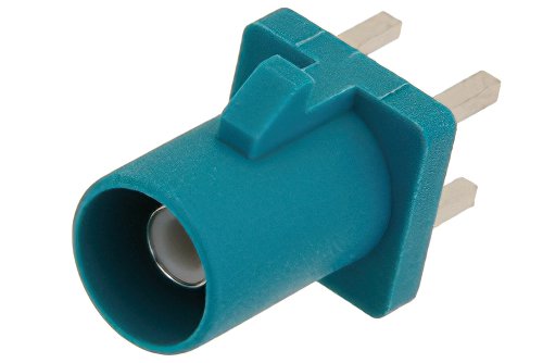 Fakra Z Waterblue Plug male PCB mount right angle connector 