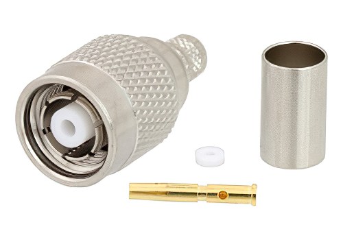 RP-TNC Male Connector Crimp/Solder Attachment for PE-C240, RG8X, .240 inch, LMR-240, LMR-240-DB, LMR-240-UF