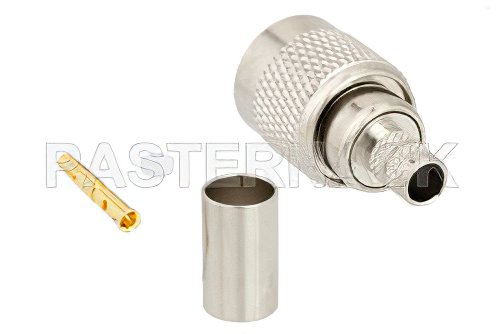 RP-TNC Male Connector Crimp/Solder Attachment for PE-C240, RG8X, .240 inch, LMR-240, LMR-240-DB, LMR-240-UF