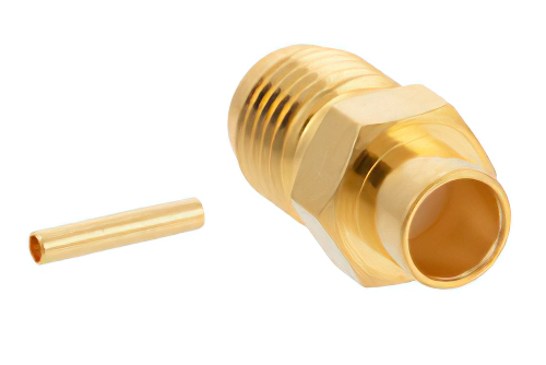 SMA Female Connector Solder Attachment for PE-SR402AL, PE-SR402FL, PE-SR402FLJ, PE-SR402TN, RG402