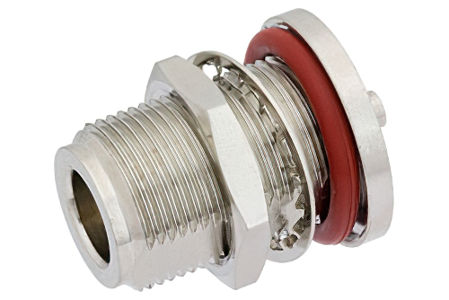 N Female Bulkhead Mount Connector Solder Attachment for PE-SR405AL, PE-SR405FL, PE-SR405FLJ, PE-SR405TN, RG405