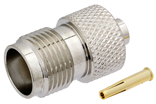 TNC Female Connector Solder Attachment for PE-SR402AL, PE-SR402FL, PE-SR402FLJ, PE-SR402TN, RG402