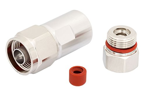 N Male Low PIM Connector Clamp/Non-Solder Contact Attachment for 1/4 inch Superflexible, PE-1/4SFHC, IP67 Rated