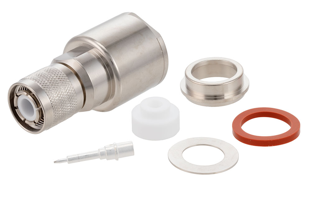 HN Male Connector Clamp/Solder Attachment for RG17, RG218, RG219