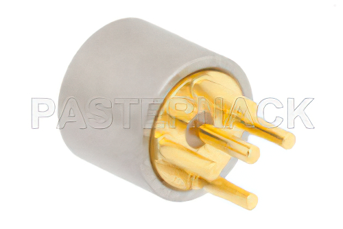 SMP Male Full Detent Connector Solder Attachment Thru Hole PCB, Round Body, Up To 8 GHz