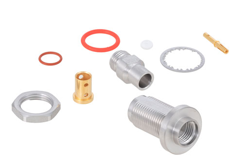 TNC Female Bulkhead Mount Precision Connector Clamp/Solder Attachment for PE-P142LL