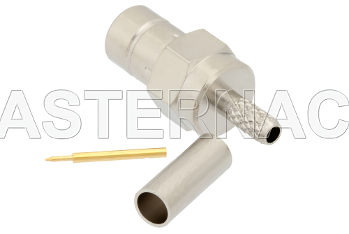 75 Ohm SMB Jack Connector Crimp/Solder Attachment for RG179, RG187