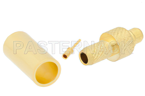 MMCX Plug Connector Crimp/Solder Attachment For RG188-DS, RG316-DS