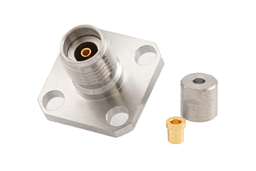 2.92mm Female Connector Clamp/Non-Solder Contact Attachment 4 Hole Flange Mount for PE-047SR, PE-SR047FL