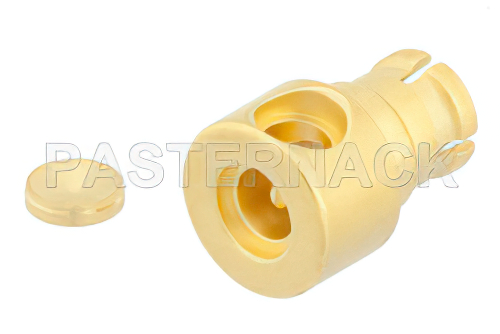 SMP Female Right Angle Connector Solder Attachment for RG405, PE-SR405FL, PE-SR405FLJ, Round Body