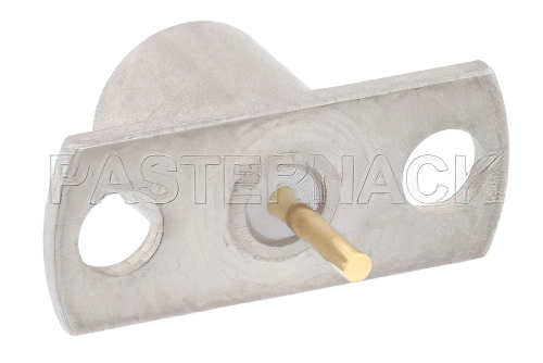 SMP Male Smooth Bore Connector Solder Attachment 2 Hole Flange Mount Pin Terminal, .282 inch Hole Spacing