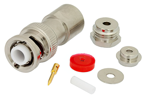 MHV Male Connector Clamp/Solder Attachment For RG174, RG316, RG188