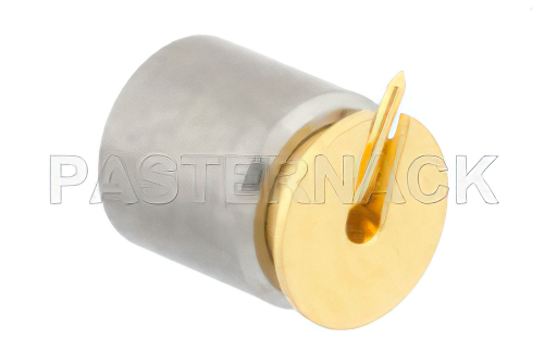 SMP Male Limited Detent Connector Solder Attachment Surface Mount PCB with Raised Right Angle Center Contact