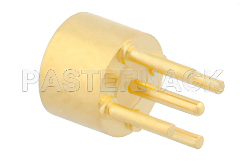 SMP Male Limited Detent Connector Solder Attachment Thru Hole PCB .140 inch Pin Length