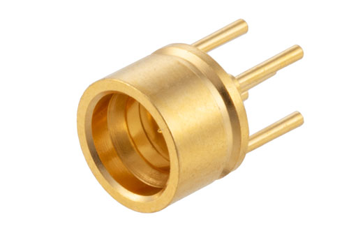 SMP Male Full Detent Connector Solder Attachment Thru Hole PCB .145 inch Pin Length