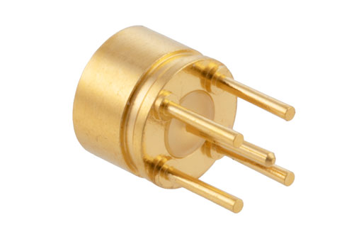 SMP Male Full Detent Connector Solder Attachment Thru Hole PCB .145 inch Pin Length