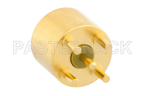 Mini SMP Male Full Detent Connector Solder Attachment Thru Hole PCB, Low Profile