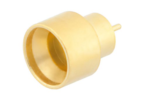 Mini SMP Male Full Detent Hermetically Sealed Connector Solder Attachment Solder Mount Pin Terminal, .050 inch Pin Length Full Radius