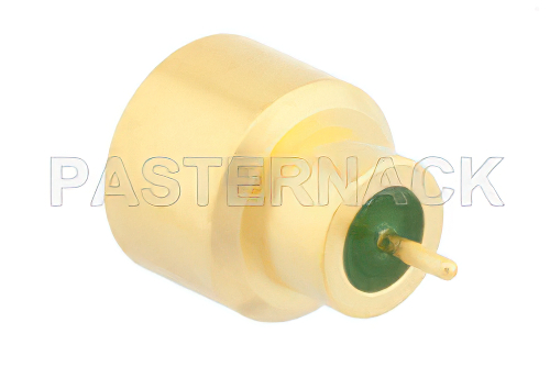 Mini SMP Male Full Detent Hermetically Sealed Connector Solder Attachment Solder Mount Pin Terminal, .050 inch Pin Length Full Radius