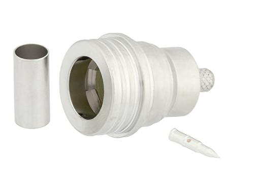 QN Male Connector Crimp/Solder Attachment for RG55, RG141, RG142, RG223, RG400