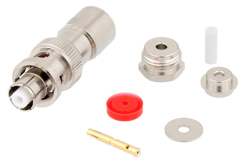 SHV Plug Connector Clamp/Solder Attachment for RG174, RG316, RG188, LMR-100, PE-B100, PE-C100, .100 inch