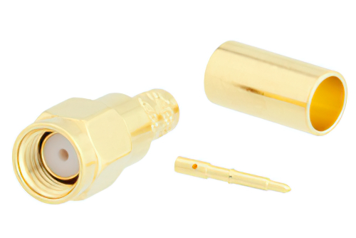 SMA Male Connector Crimp/Solder Attachment for LMR-200, PE-C200