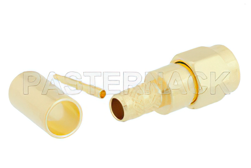 SMA Male Connector Crimp/Solder Attachment for LMR-200, PE-C200