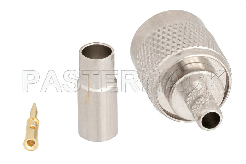 TNC Male Connector Crimp/Solder Attachment for RG122, RG58 Plenum, RG58-P