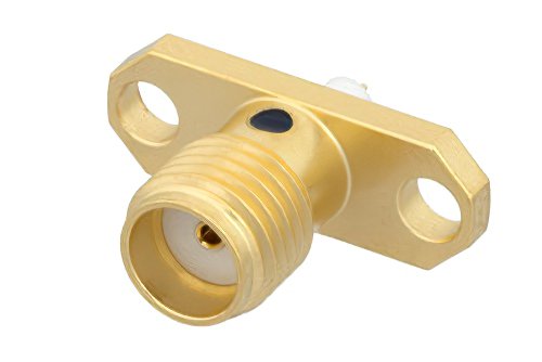 Gemiddeld vredig bijnaam SMA Female Connector Solder Attachment 2 Hole Flange Mount Stub Terminal