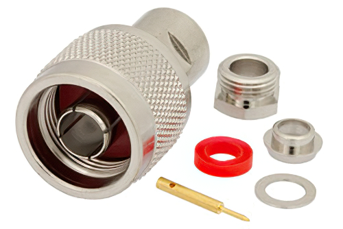 75 Ohm N Male Connector Clamp/Solder Attachment for RG59B/U, RG62, RG71