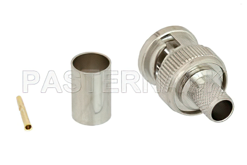75 Ohm BNC Male Connector Crimp/Solder Attachment for Belden