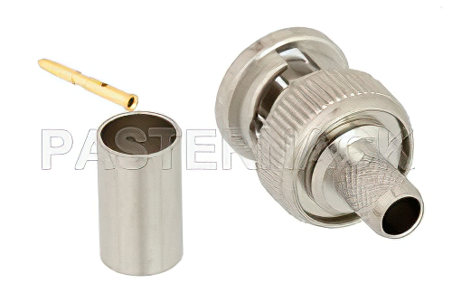 75 Ohm BNC Male Connector Crimp/Solder Attachment for Belden 1505A