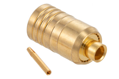 SMB Plug Push-On Connector Solder Attachment for RG405, PE-SR405FL, PE-SR405FLJ
