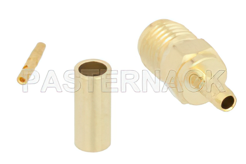 Connector SMA Female Nut Bulkhead Crimp for RF RG174 RG316 RG179 RG188 RG187 RF 