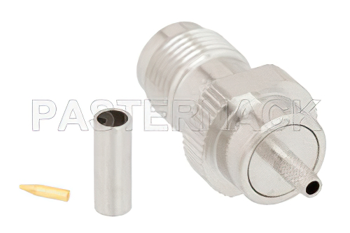 TNC Female Connector Crimp/Solder Attachment for RG316, RG174, LMR-100