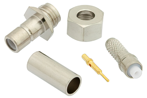 SMB Jack Connector Crimp/Solder Attachment for RG188-DS, RG316-DS