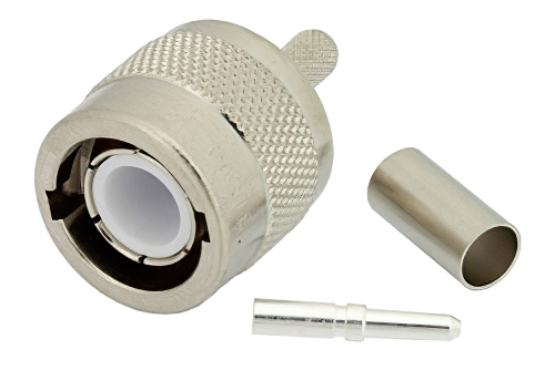 C Male Connector Crimp/Solder Attachment for RG58, RG303, RG141, PE-C195, PE-P195, LMR-195, 0.195 inch