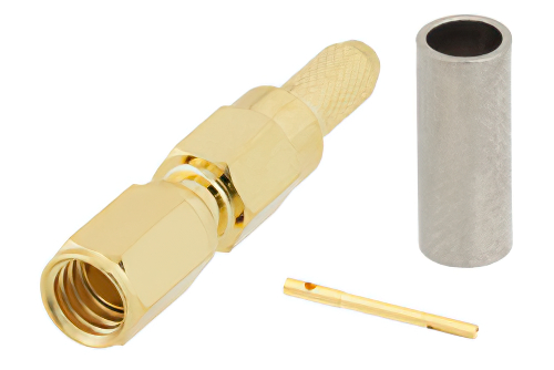 SSMC Plug Connector Crimp/Solder Attachment for RG316, RG174, RG188