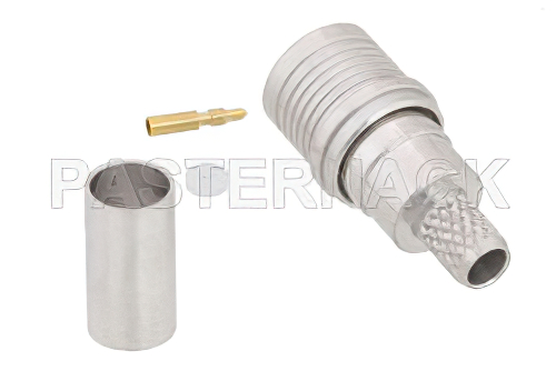 QMA Male Snap-On Connector Crimp/Solder Attachment for LMR-200, PE-C200