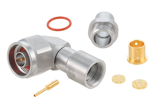 N Male Right Angle Precision Connector Clamp/Solder Attachment for PE-P300LL