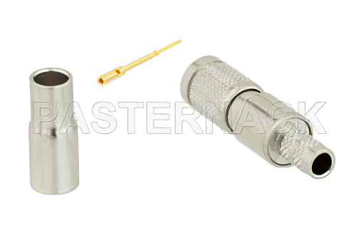 75 Ohm 1.0/2.3 Plug Push-On Connector Crimp/Crimp Attachment for Belden 1855A