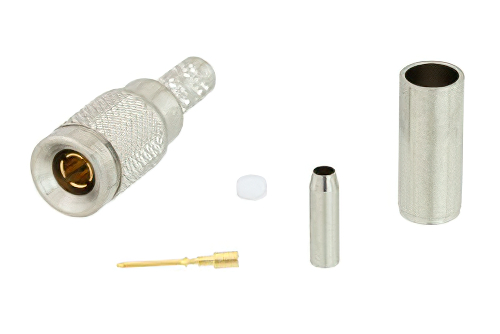 75 Ohm 1.0/2.3 Plug Push-On Connector Crimp/Crimp Attachment for RG179-DS
