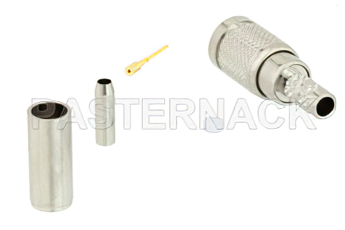 75 Ohm 1.0/2.3 Plug Push-On Connector Crimp/Crimp Attachment for RG179-DS