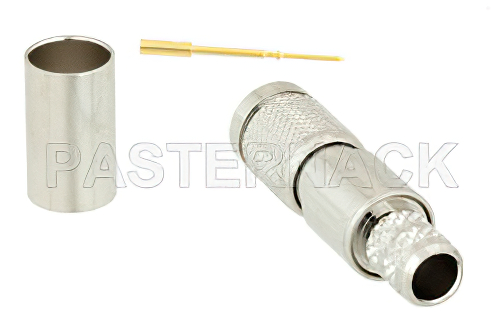 75 Ohm 1.0/2.3 Plug Push-On Connector Crimp/Crimp Attachment for RG59