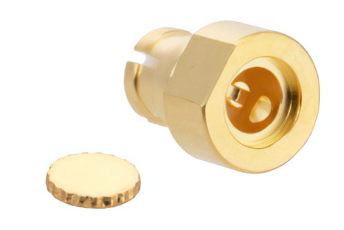 SMP Female Right Angle Connector Solder Attachment for PE-047SR, PE-SR047AL, PE-SR047FL, Up To 8 GHz