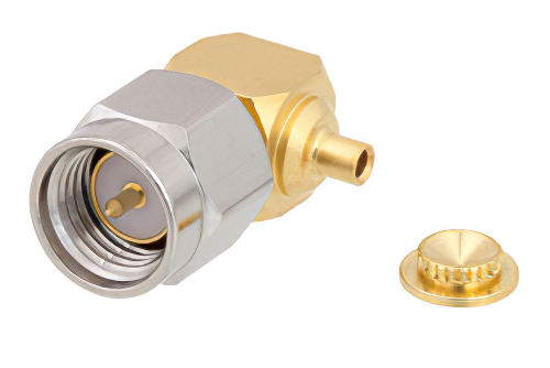 SMA Male Right Angle Connector Solder Attachment for PE-047SR, PE-SR047AL, PE-SR047FL