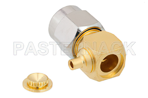 SMA Male Right Angle Connector Solder Attachment for PE-047SR, PE-SR047AL, PE-SR047FL