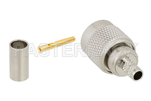 RP TNC Male Connector Crimp/Crimp Attachment for LMR-200, PE-C200