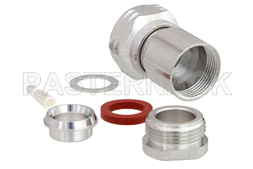 4.3-10 Male Low PIM Connector Clamp/Solder Attachment for RG213, RG8, RG225, RG214, RG393, IP67 Rated