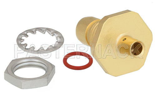 BMA Plug Bulkhead Mount Slide-On Connector Solder/Non-Solder Contact Attachment for RG405, PE-SR405AL, PE-SR405FL, PE-SR405FLJ, Gold Plated